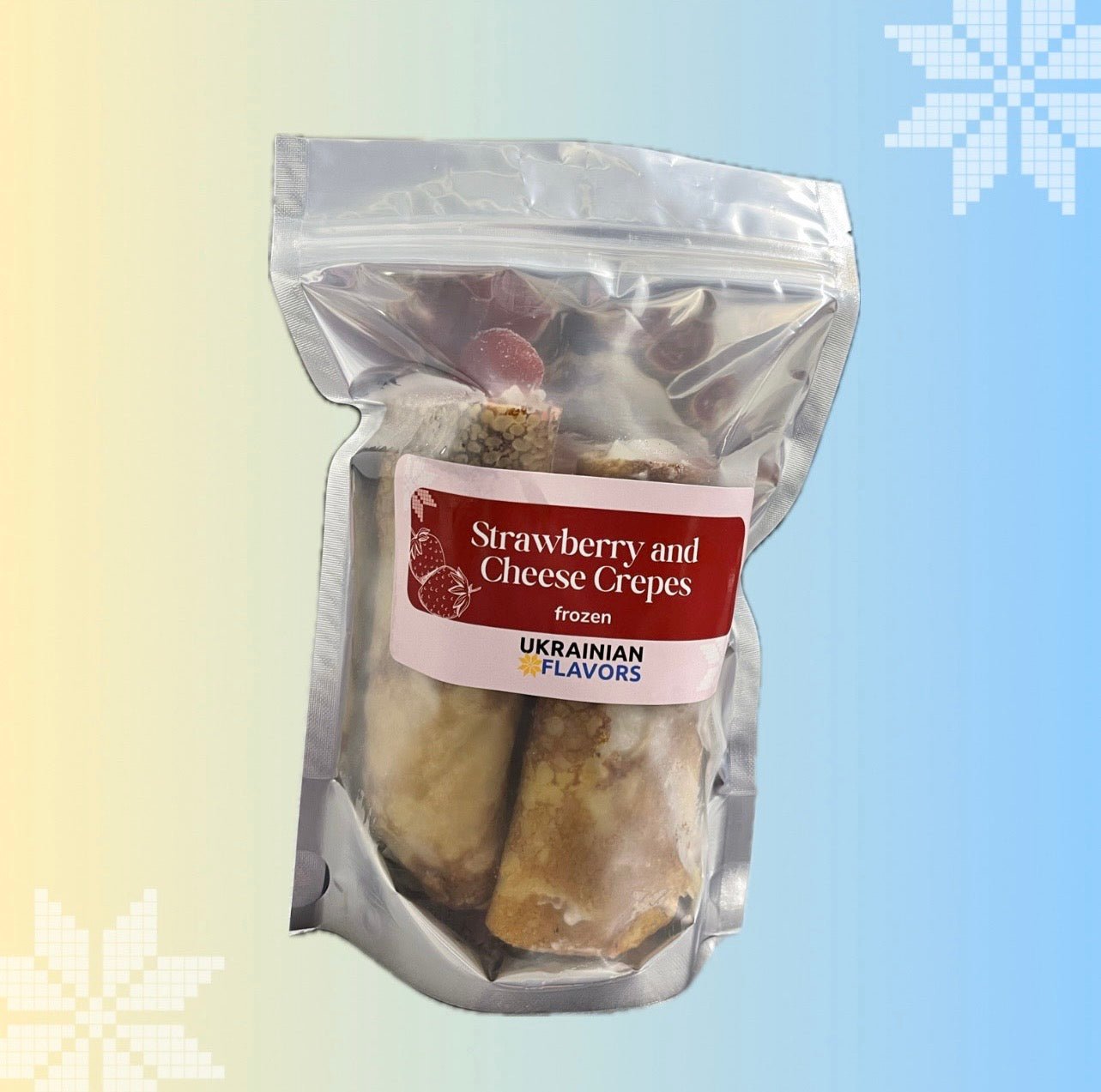 Strawberry and Cream Cheese Filled Crepes (Nalysnyky), Frozen - Wholesale