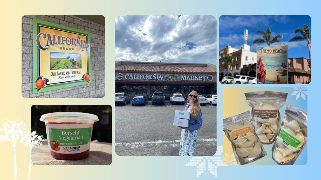 Ukrainian Food in Pismo Beach California Fresh Market by Ukrainian Flavors