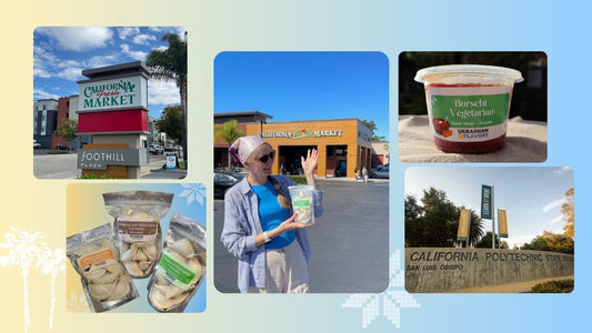 Ukrainian Flavors Food at California Fresh Market in San Luis Obispo!
