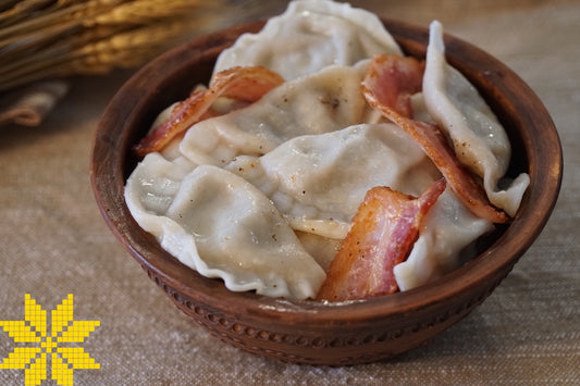How to cook frozen varenyky (dumplings) with Mashed Potatoes and Bacon