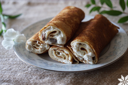 Crepes with Sweet Cream Cheese and Raisins (frozen)