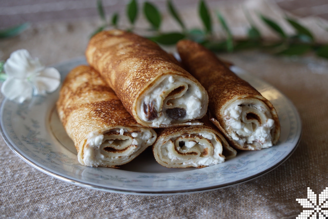 Crepes with Sweet Cream Cheese and Raisins (frozen)