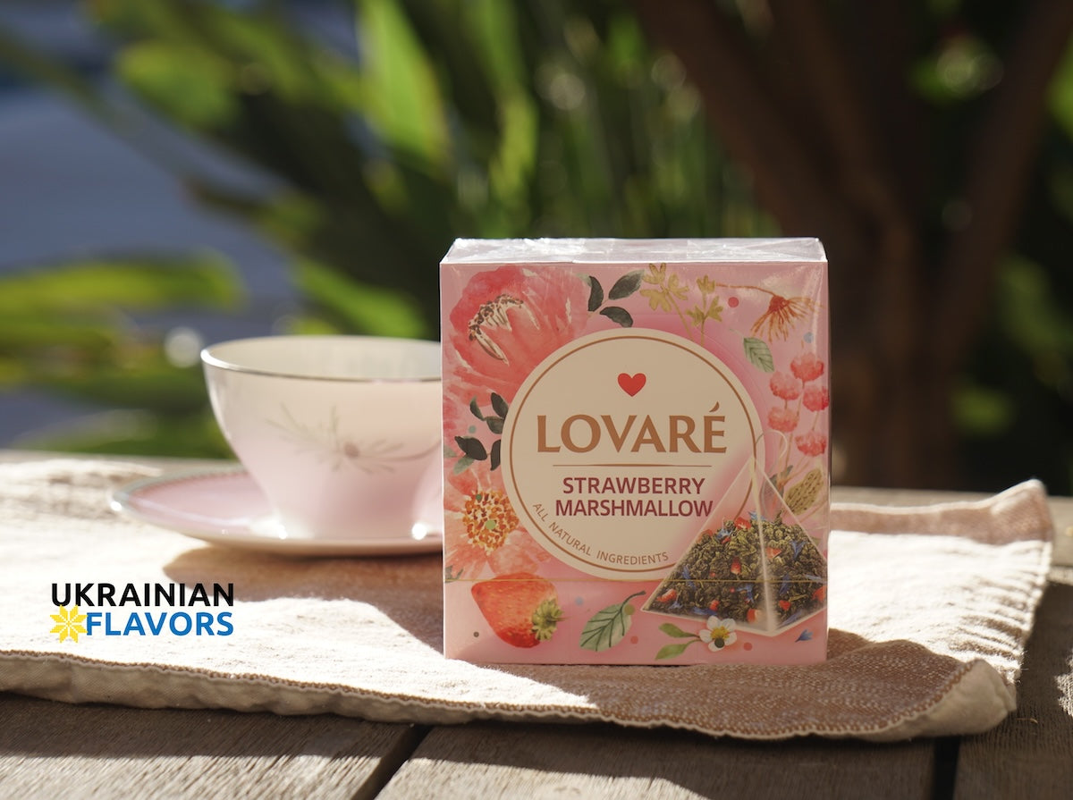 Ukraine Tea Types Ukrainian Tea - Lovare Strawberry Marshmallow - Ukrainian Flavors