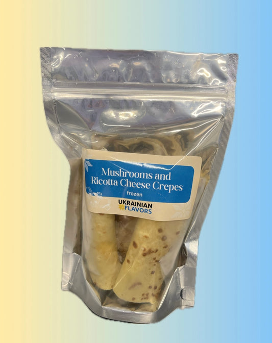 Mushrooms and Cheese Filled Crepes Frozen - Wholesale